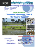 Download Cambodias Economic Crisis  the Ways to Tackle It English Assignment by Kong Sotheara SN18435680 doc pdf