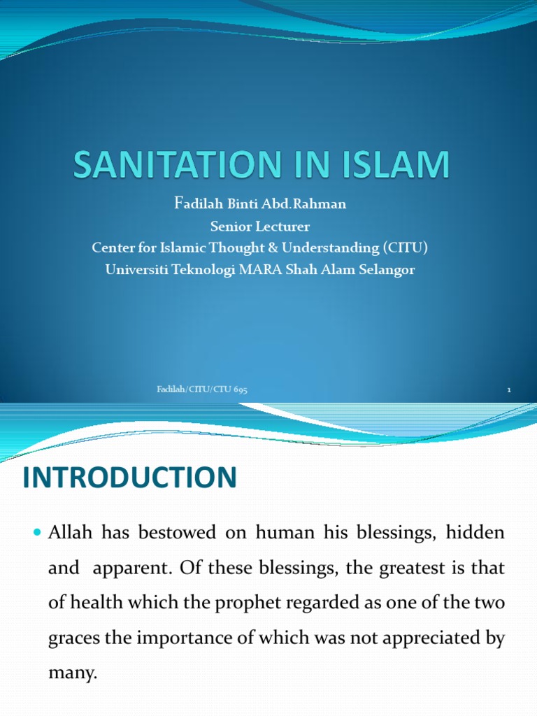 What Is Environmental Sanitation In Islam