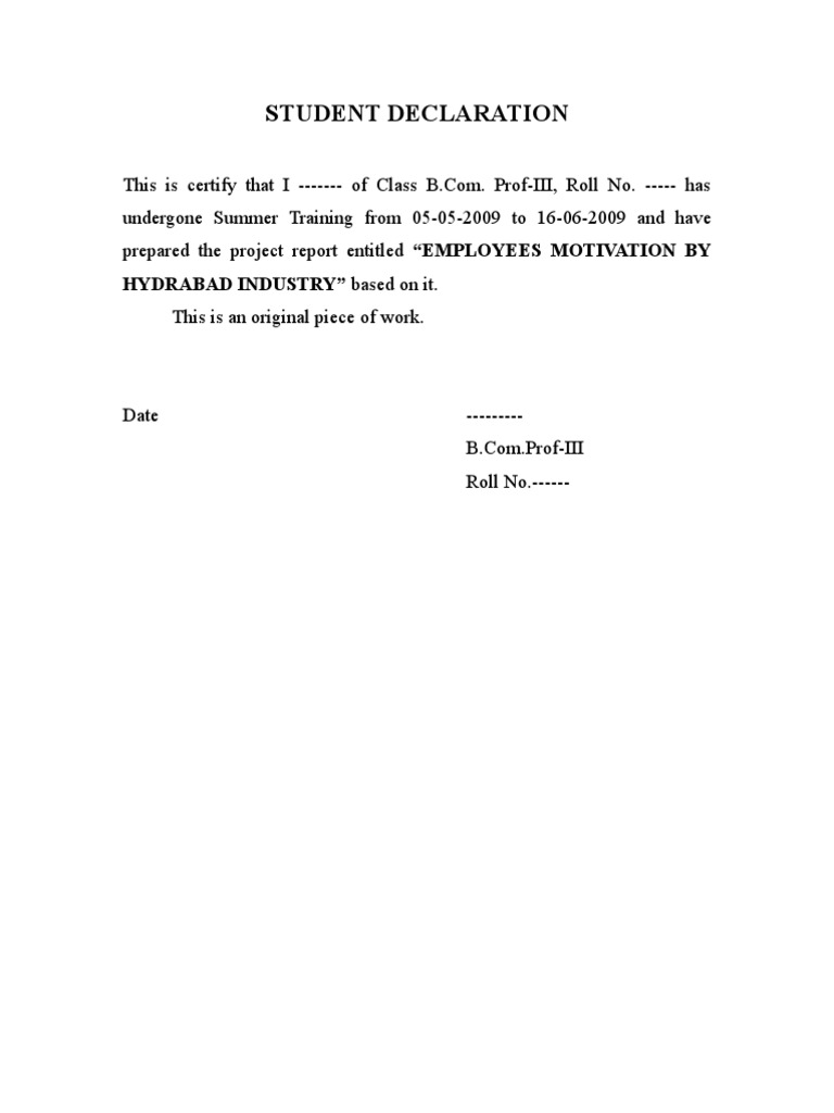 STUDENT $ Teacher DECLARATION | PDF | Career & Growth | Business