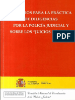 CRITERIOS PARA LA PRACTICA DE DILIGENCIAS POR LA POLICIA JUDICIAL Y SOBRE LOS JUICIOS RÁPIDOS