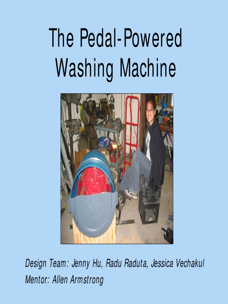 Peddle Powered Washing Machine PDF Washing Machine Industries