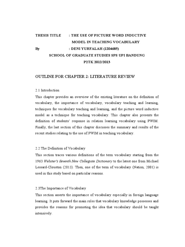 Outline of Chapter 2 Deni Yurfalah | PDF | Science & Mathematics