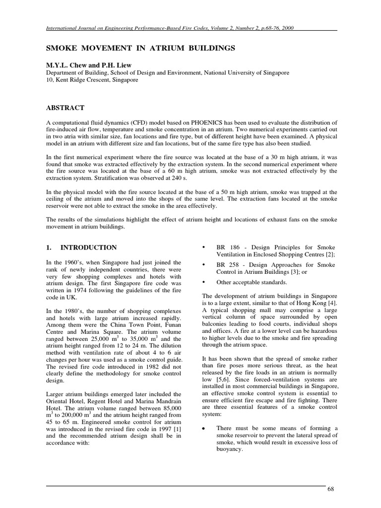 Smoke Control in High-Rise Atriums | PDF | Computational Fluid Dynamics ...