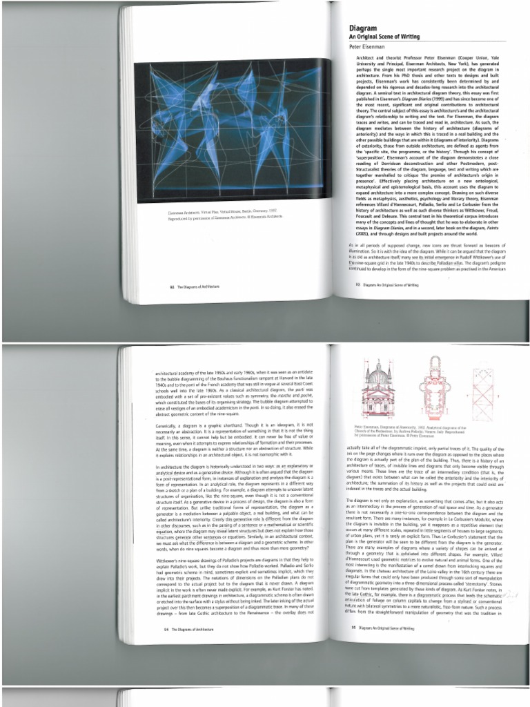 Eisenman Peter Diagram An Original Scene Of Writing Pdf