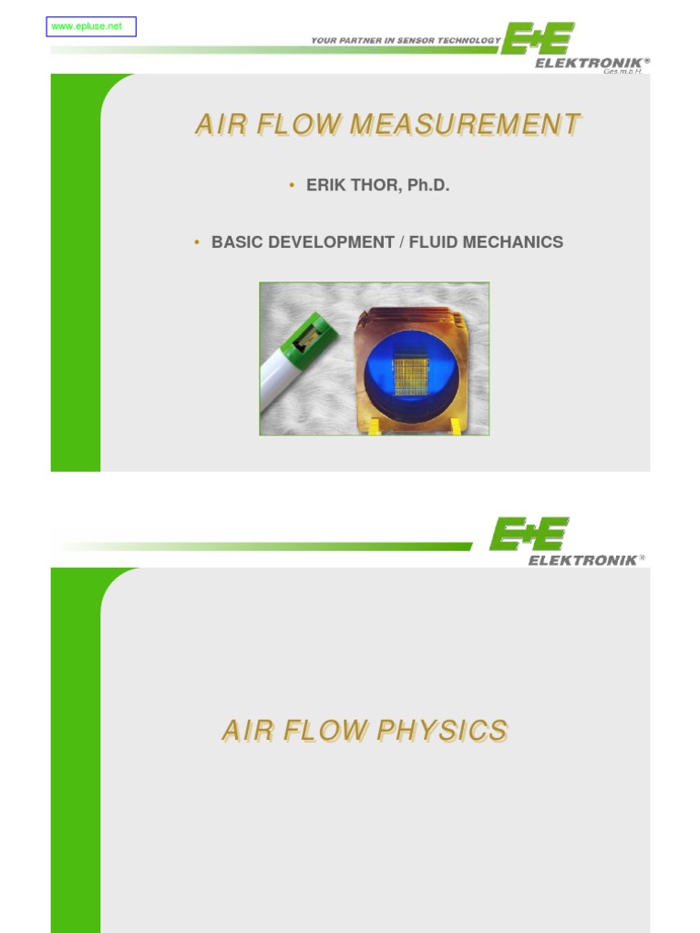 Air Flow Measurement PDF Flow Measurement Physical Chemistry
