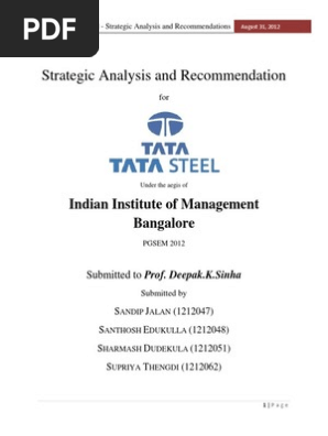 Tata Steel Ltd. Company Profile, Analysis 