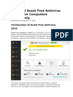 Uninstall Avast Free Antivirus 2014 From Computers Completely