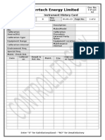 F P 22 02 - Instrument History Card