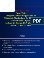 Design of Micro-Gripper and Ultrasonic Manipulator for Handling Micron Objects