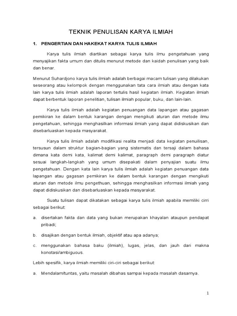 Dokumen Serupa Dengan Teknik Penulisan Karya Ilmiah