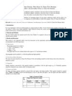 Project Template Format, Title (Font 14, Times New Roman)