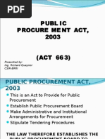 Public Procurement Act (PPA)