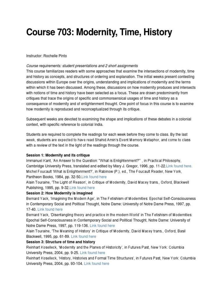 WHAT DOES MODERNITY MEAN IN HISTORY intelligence overview