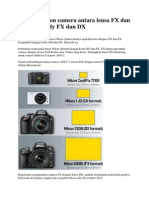 Tentang Nikon Camera Antara Lensa FX Dan DX Serta Body FX Dan DX