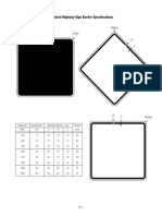 Standard Highway Sign Border and Hole Placement Specs