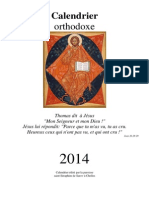 Calendrier Orthodoxe 2014