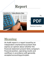 Audit Report: By, Raghavendra B Kavan Kaveriappa Shashank M C Dakshat Hanthur