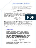 Situations Involving Rolle's Theorem and Mean Value Theorem: A Simple Situation