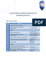 Programa Seminario Internacional de Neurociencias