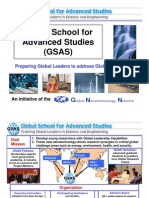 Global School For Advanced Studies (GSAS) : Preparing Global Leaders To Address Global Challenges