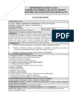 PROGRAMA DA DISCIPLINA - Esporte Comunicacao e Identidade Brasileira