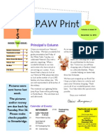 The Paw Print: Nov 14 2013