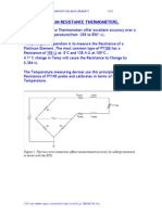 Pt100-Platinum Resistance Thermometers,: Dseign Manual - Pt100 Temperature Measurements 1of3