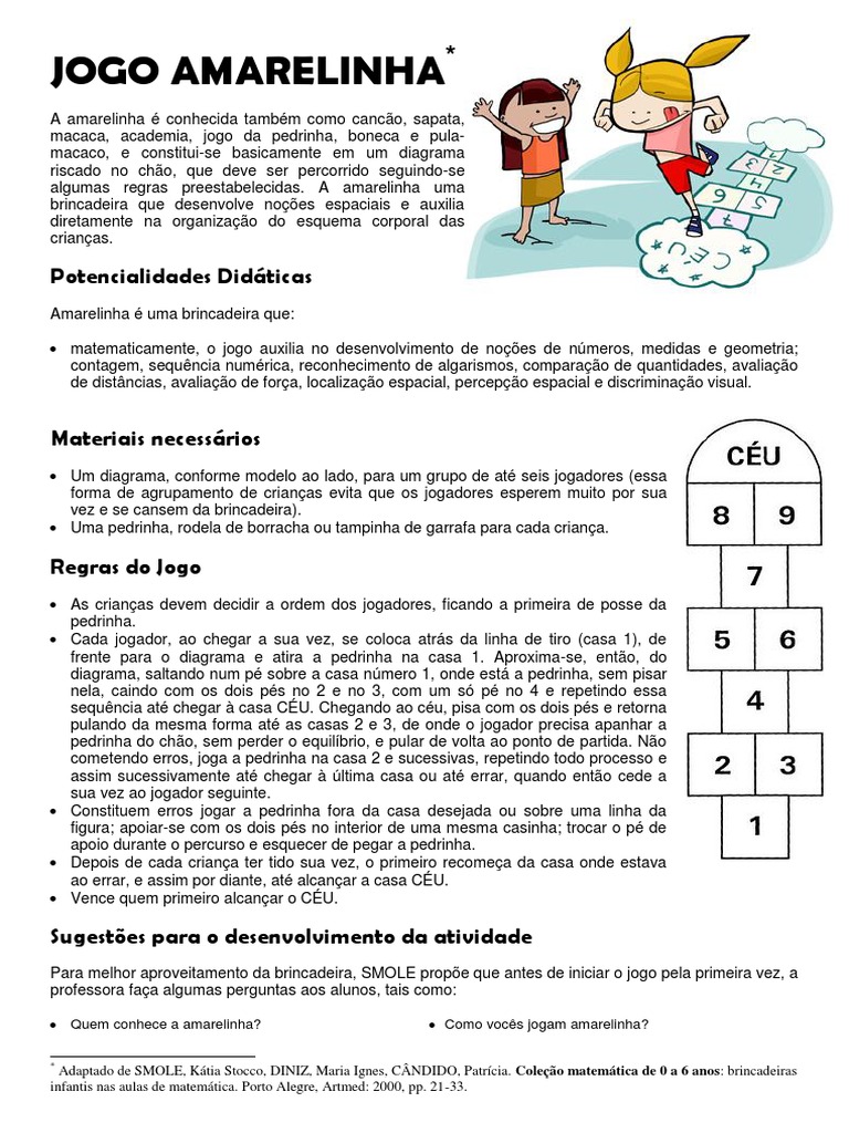 Jogo Amarelinha