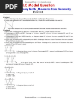 SLC - Compulsory Math - Theorems From Geometry