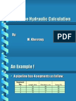 Pipe Line Hydraulic Calculation: By: M. Khosravy