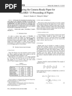 Preparing The Camera-Ready Paper For Telsiks 13 Proceeding of Papers