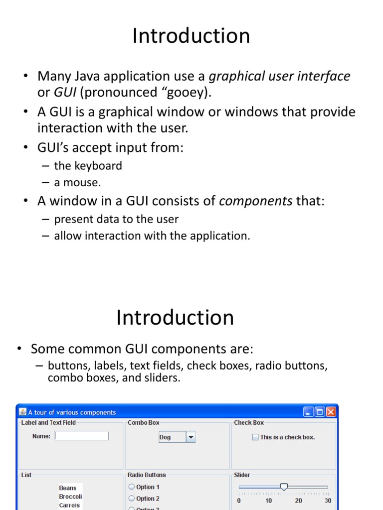 Gui | Class (Computer Programming) | Method (Computer Programming)