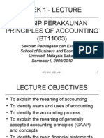 Week 1 - Lecture Prinsip Perakaunan Principles of Accounting (Bt11003)