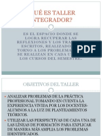 Qué Es El Taller Integrador