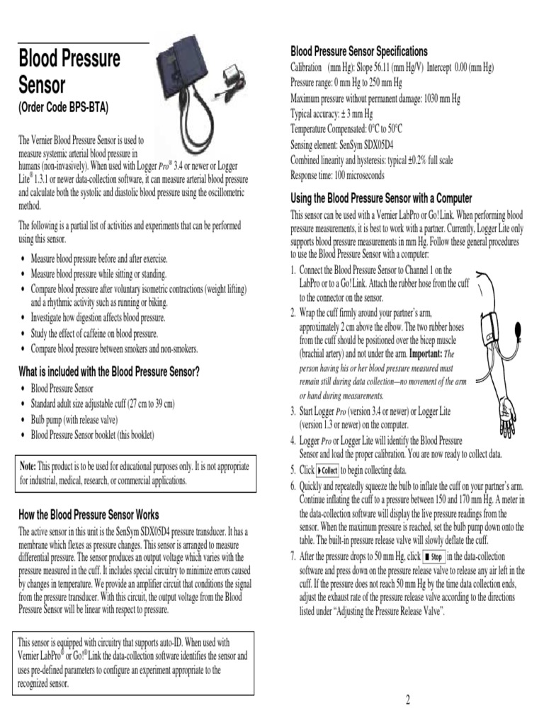 Blood Pressure Sensor Blood Pressure Sensor