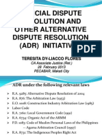 Judicial Dispute Resolution and ADR Initiatives in the Philippines
