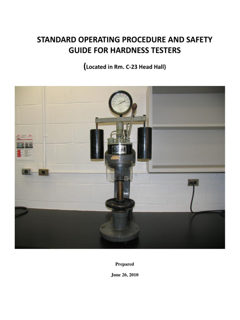 Hardness Tester Operation Hardness Software Testing