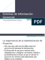 Sistemas de Información Gerencial - Administración de Proyectos