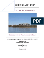 NATIONAL LIBRARY OF AUSTRALIA conservation plan