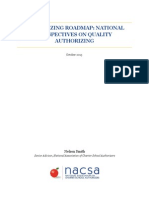 Authorizing Roadmap: National Perspective Report On Quality Authorizing