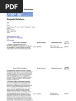 UNDEF Projects Database