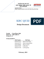 KBC Quiz Design Doc - FPT Aptech 2 HCM 2007-1006-Y1 Group 4