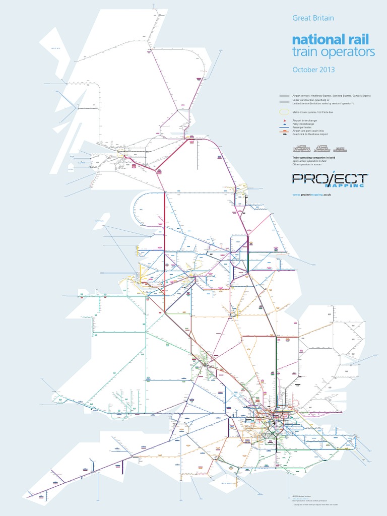 National Rail Operators Map National Rail Network Map Zoom | Pdf