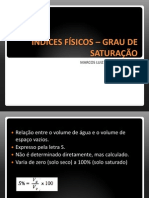 Índices Físicos - Grau de Saturação