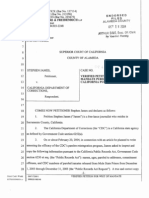 California Public Records Act Petition For Writ of Mandate. Stephen James v. California Department of Corrections.