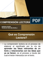 COMPRENSIÓN LECTORA