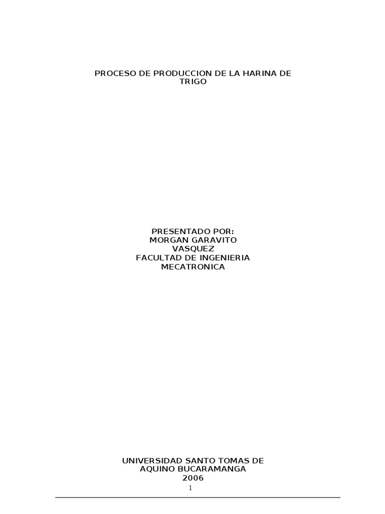 Proceso de La Harina de Trigo | PDF | Cereales | Trigo