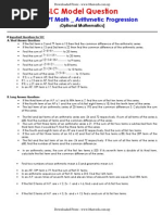 SLC - OPT Math - Arithmetic Progression