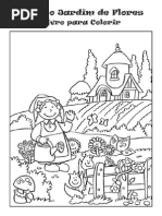 Anna e o Jardim de Flores - Livro Para Colorir