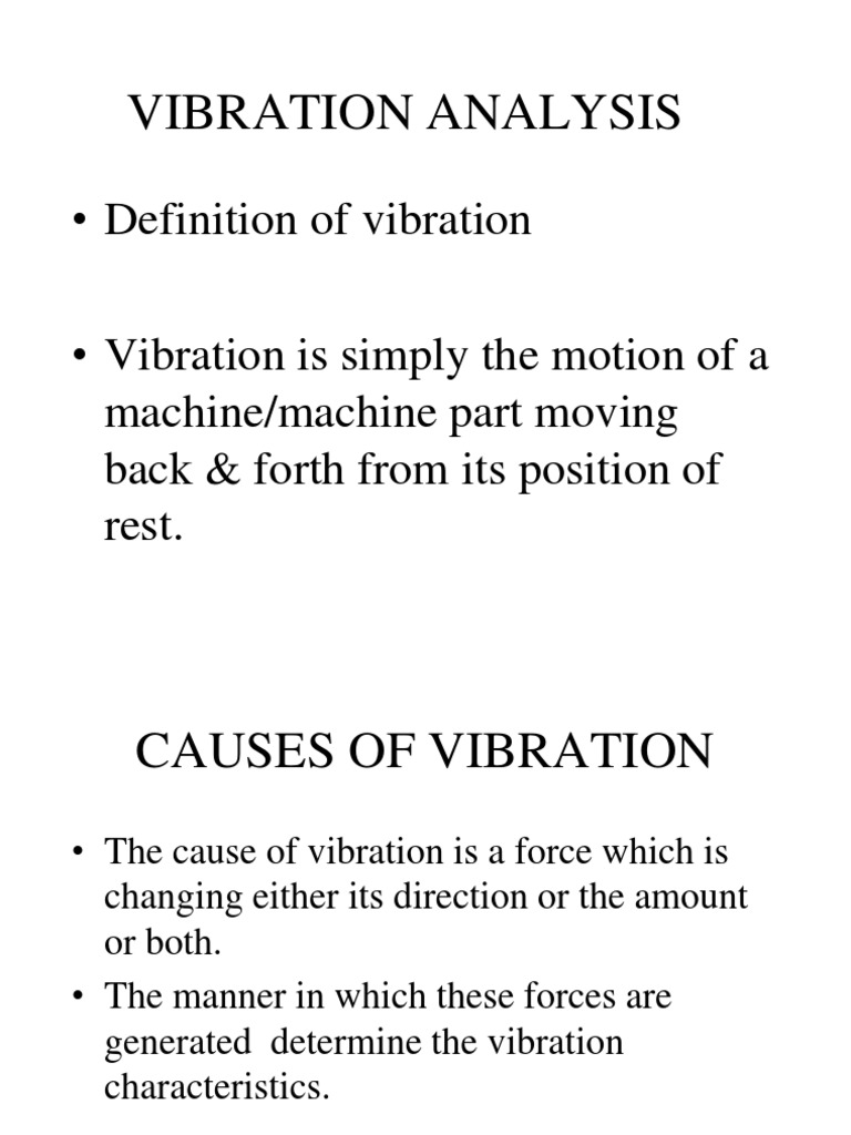 Understanding Vibration Analysis Basics | PDF